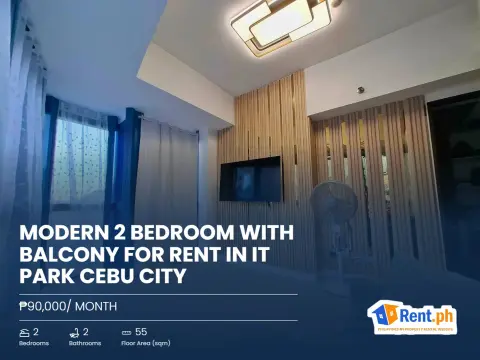 Modern 2 Bedroom with Balcony For Rent in IT Park Cebu City