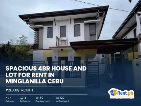 Spacious 4BR House and Lot For Rent in Minglanilla Cebu