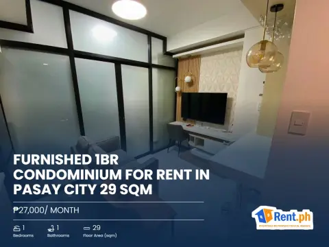 Furnished 1BR Condominium For Rent in Pasay City 29 sqm