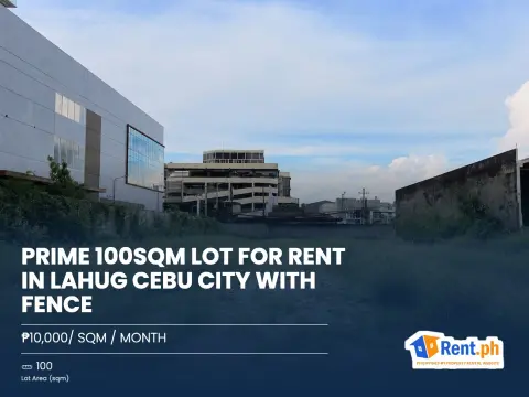 Prime 100sqm Lot For Rent in Lahug Cebu City with Fence