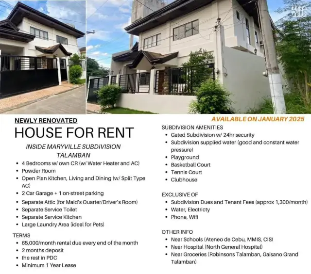 House And Lot For Rent, Talamban, Cebu City - Secondary Image