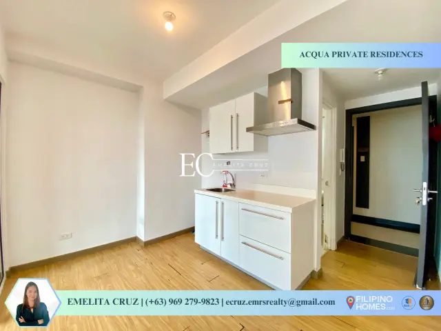 UNFURNISHED 1BR UNIT W/ BALCONY FOR LEASE AT ACQUA PRIVATE RESIDENCES - Secondary Image