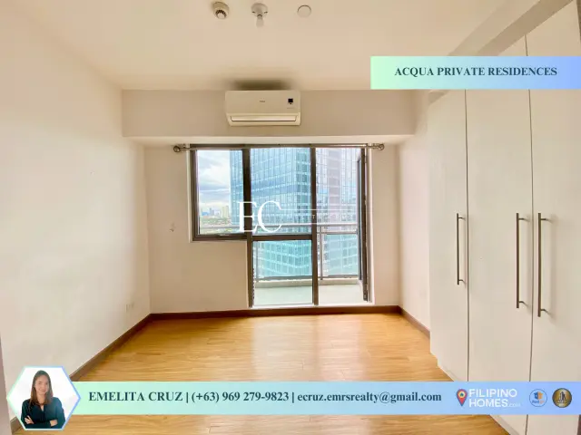 UNFURNISHED 1BR UNIT W/ BALCONY FOR LEASE AT ACQUA PRIVATE RESIDENCES - Secondary Image
