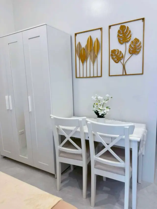 Furnished Studio Unit with Balcony for Rent - Secondary Image