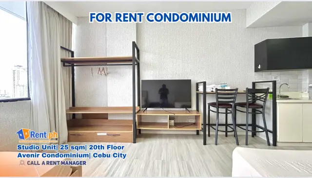 FULLY-FURNISHED STUDIO CONDO FOR RENT – NEAR IT PARK, CEBU ✨📍AVENIR CONDOMINIUM - Secondary Image