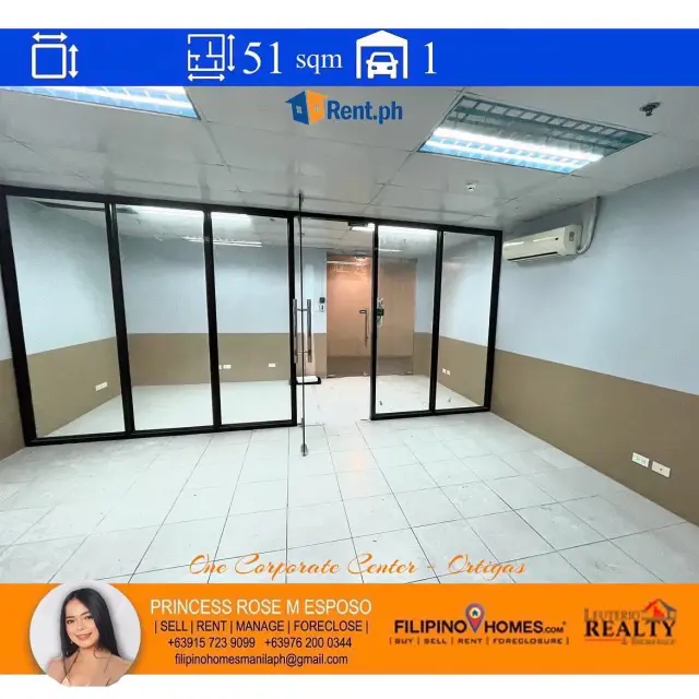 Office Space For Rent In Ortigas CBD 51sqm FA 10th Flr / One Corporate Center by Princess Rose Esposo - Secondary Image