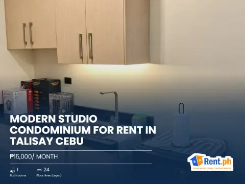 Modern Studio Condominium For Rent in Talisay Cebu