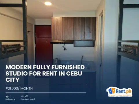 Modern Fully Furnished Studio For Rent in Cebu City