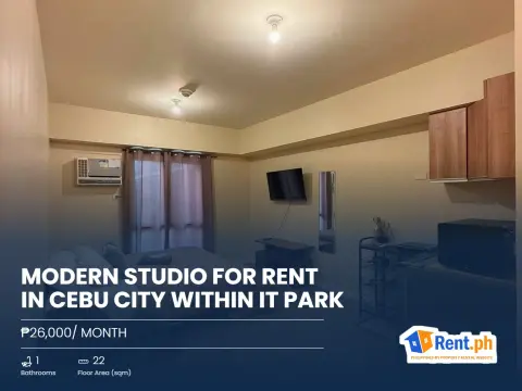 Modern Studio For Rent in Cebu City within IT Park