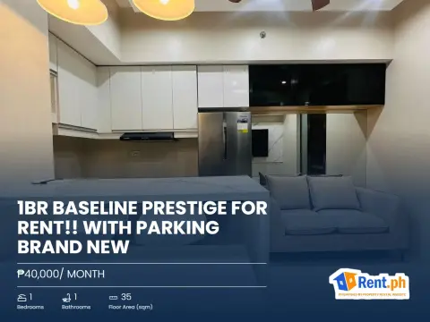 1BR Baseline Prestige FOR RENT!! With PARKING Brand New