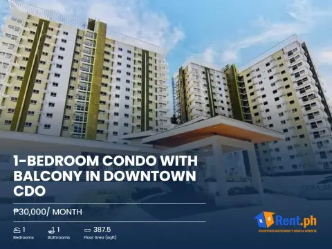 1-Bedroom Condo with Balcony in Downtown CDO