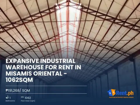 Expansive Industrial Warehouse For Rent in Misamis Oriental - 1062sqm