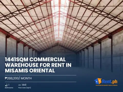 1441sqm Commercial Warehouse For Rent in Misamis Oriental