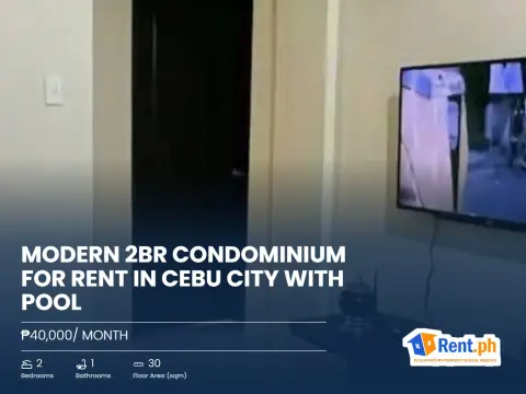 Modern 2BR Condominium For Rent in Cebu City with Pool