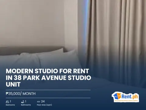 Modern Studio for Rent in 38 Park Avenue Studio Unit