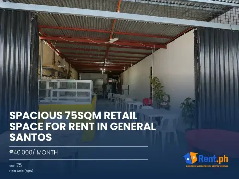 Spacious 75sqm Retail Space For Rent in General Santos