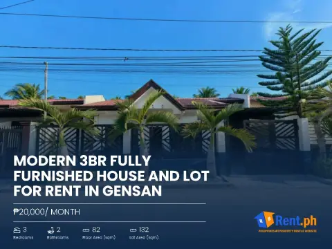 Modern 3BR Fully Furnished House and Lot For Rent in GenSan