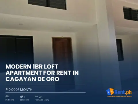Modern 1BR Loft Apartment For Rent in Cagayan De Oro
