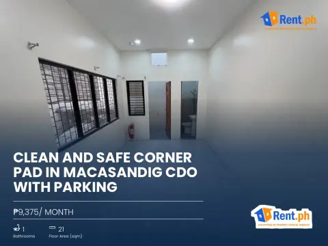 clean-and-safe-corner-pad-in-macasandig-cdo-with-parking-for-rent