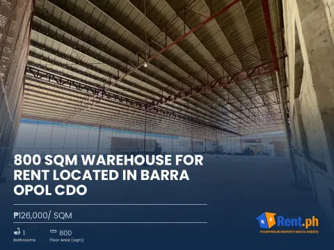800 SQM WAREHOUSE FOR RENT LOCATED IN BARRA OPOL CDO
