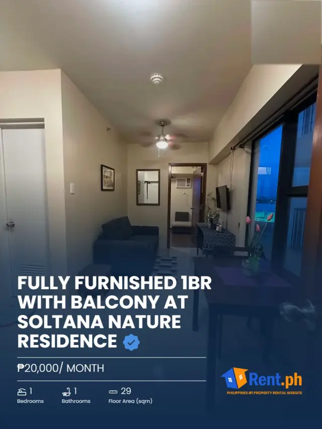 Fully Furnished 1BR with Balcony at Soltana Nature Residence - Secondary Image