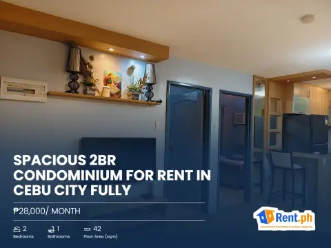 Spacious 2BR Condominium For Rent in Cebu City Fully