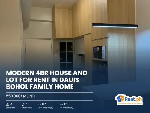 Modern 4BR House and Lot For Rent in Dauis Bohol Family Home