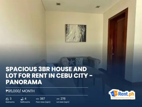 Spacious 3BR House and Lot For Rent in Cebu City - Panorama