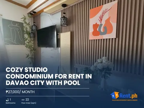 cozy-studio-condominium-for-rent-in-davao-city-with-pool-for-rent