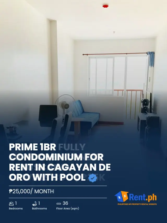 Prime 1BR Condominium For Rent in Cagayan de Oro with Pool - Secondary Image