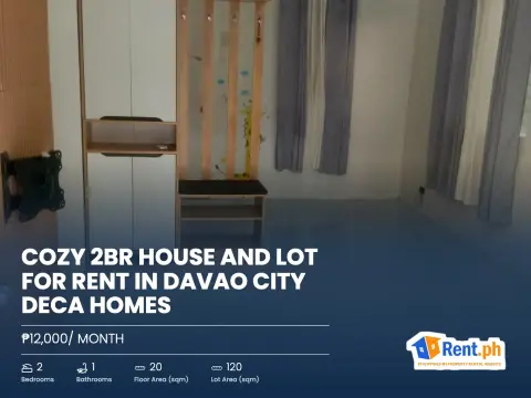 Cozy 2BR House and Lot For Rent in Davao City Deca Homes
