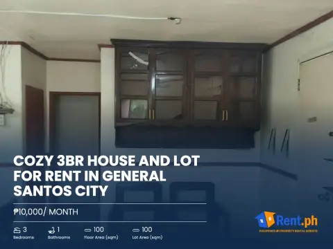 Cozy 3BR House and Lot For Rent in General Santos City