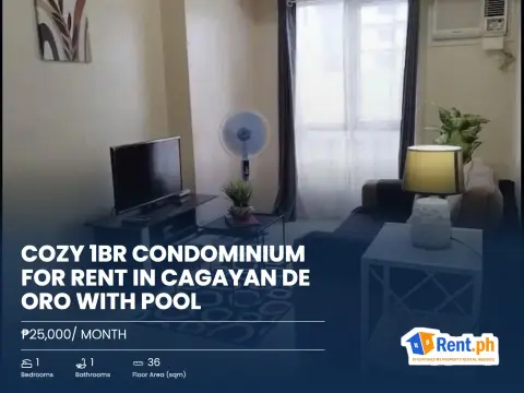 Cozy 1BR Condominium For Rent in Cagayan De Oro with Pool
