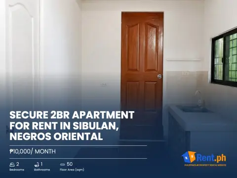 Secure 2BR Apartment For Rent in Sibulan, Negros Oriental