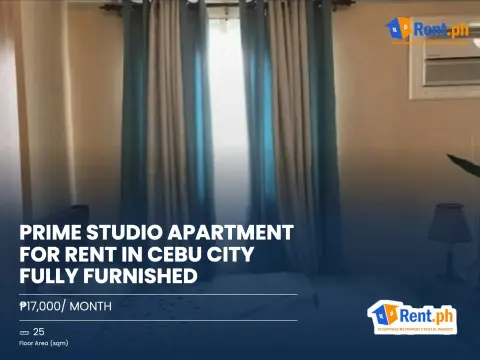 Prime Studio Apartment For Rent in Cebu City Fully Furnished