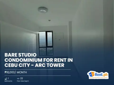 Bare Studio Condominium For Rent in Cebu City - ARC Tower