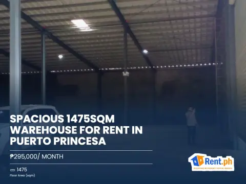 Spacious 1475sqm Warehouse For Rent in Puerto Princesa