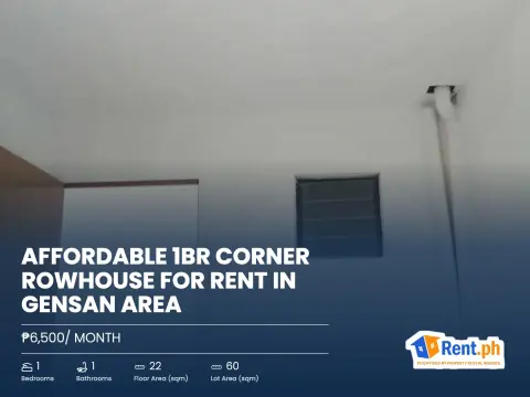 Affordable 1BR Corner Rowhouse For Rent in GenSan Area