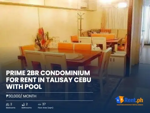 Prime 2BR Condominium For Rent in Talisay Cebu with Pool