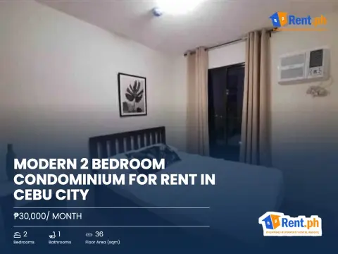 Modern 2 Bedroom Condominium For Rent in Cebu City