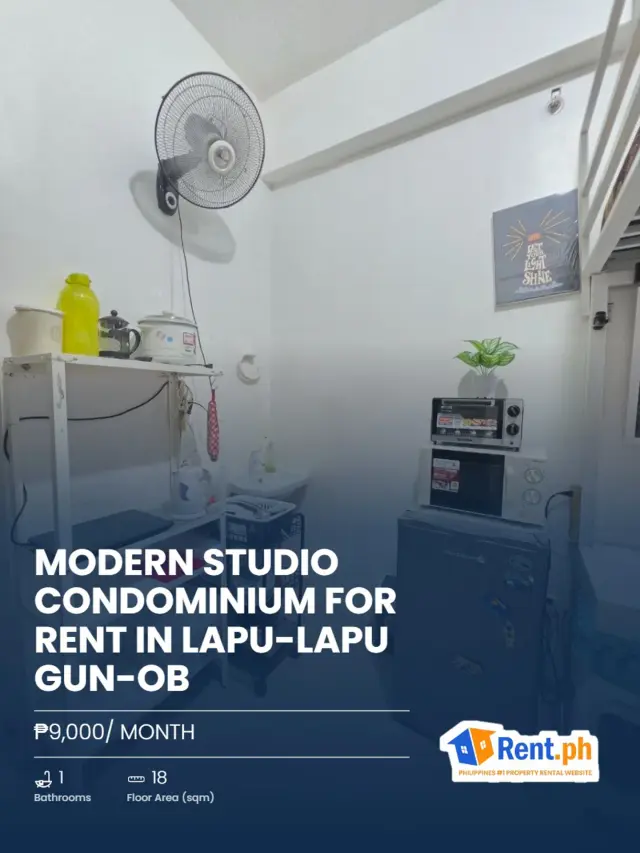 Modern Studio Condominium For Rent in Lapu-Lapu Gun-ob - Secondary Image