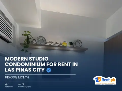 Modern Studio Condominium For Rent in Las Pinas City
