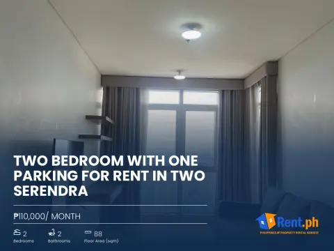 two-bedroom-with-one-parking-for-rent-in-two-serendra-for-rent