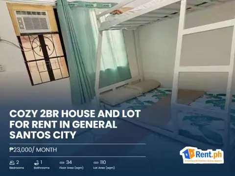 Cozy 2BR House and Lot For Rent in General Santos City