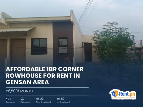 Affordable 1BR Corner Rowhouse For Rent in GenSan Area