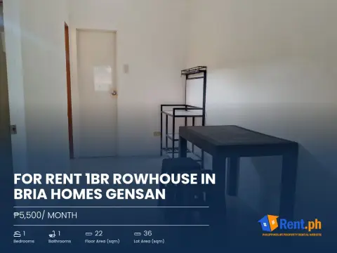 for-rent-1br-rowhouse-in-bria-homes-gensan-for-rent