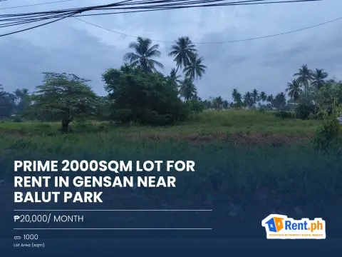 Prime 2000sqm Lot For Rent in GenSan near Balut Park