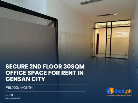 Secure 2nd Floor 30sqm Office Space For Rent in GenSan City