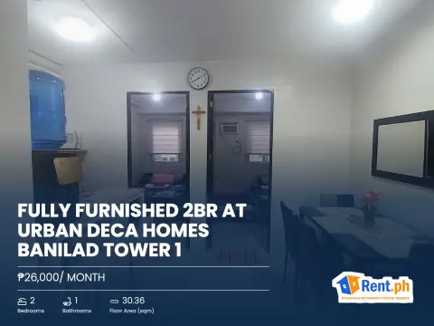 FULLY FURNISHED 2BR AT URBAN DECA HOMES BANILAD TOWER 1
