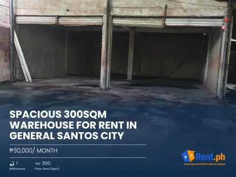 Spacious 300sqm Warehouse For Rent in General Santos City